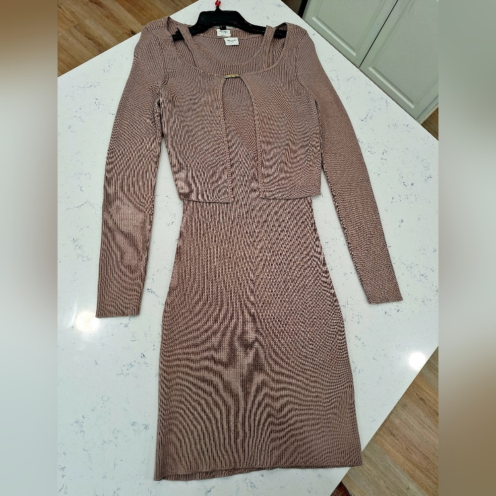 Ribbed  dress with bolero